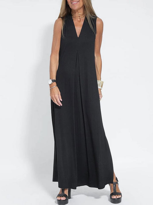 🔥Elegant Solid Color Sleeveless Maxi Dress(BUY 2 FREE SHIPPING)