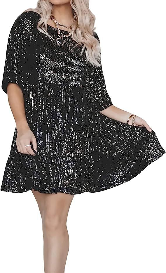 2024 Spring Hot Sale✨Sequin Baby Doll Dress❤️Buy 2 Free Shipping