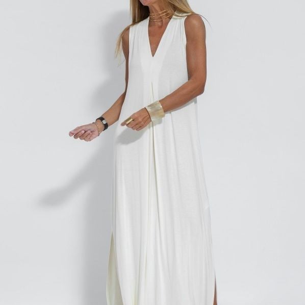 🔥Elegant Solid Color Sleeveless Maxi Dress(BUY 2 FREE SHIPPING)